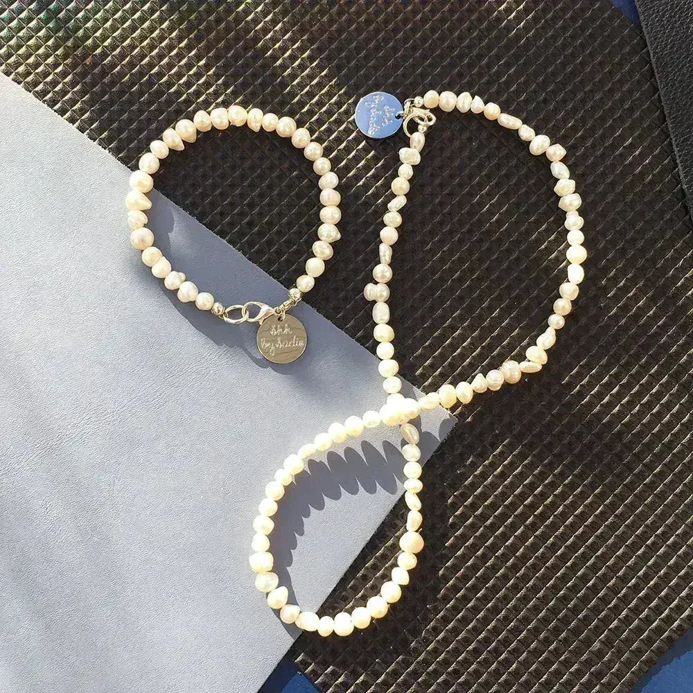 Collier fin Perle + Bracelet