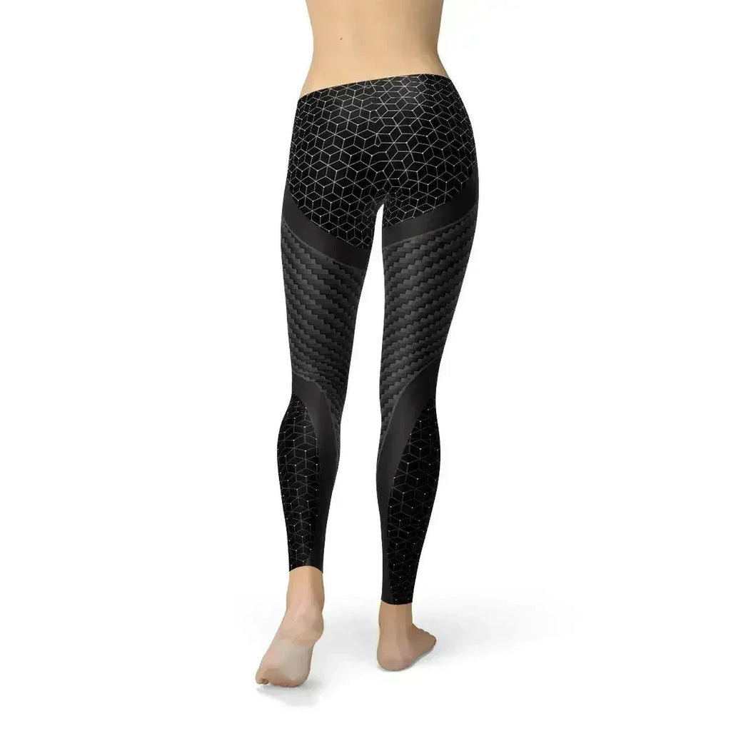Legging de sport en fibre de carbone pour femme