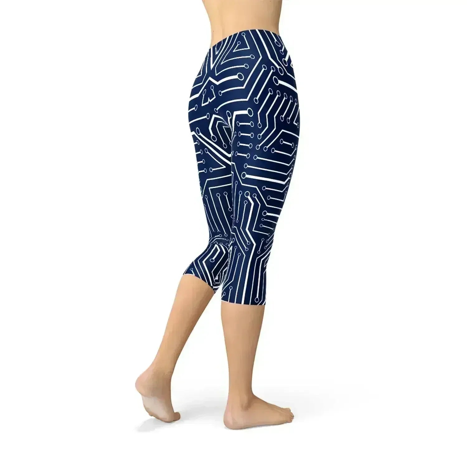 Legging Capri de sport bleu marine pour femme