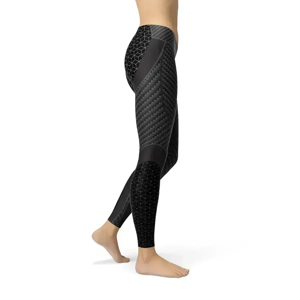Legging de sport en fibre de carbone pour femme