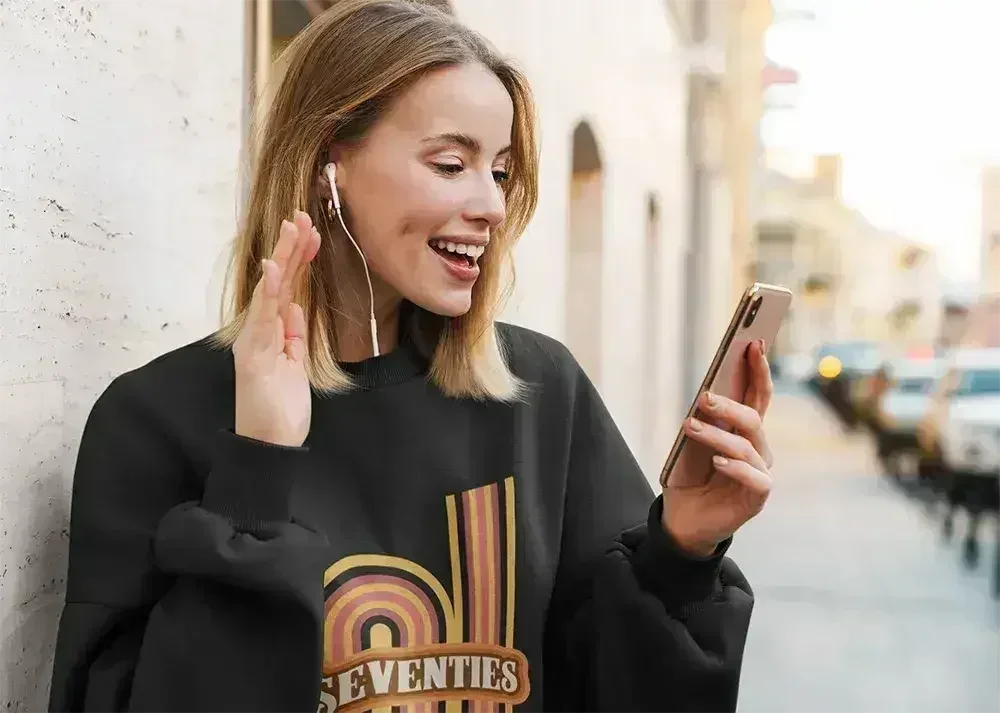 Sweat-shirt rétro années 70 - Col rond ample vintage | Femstylo
