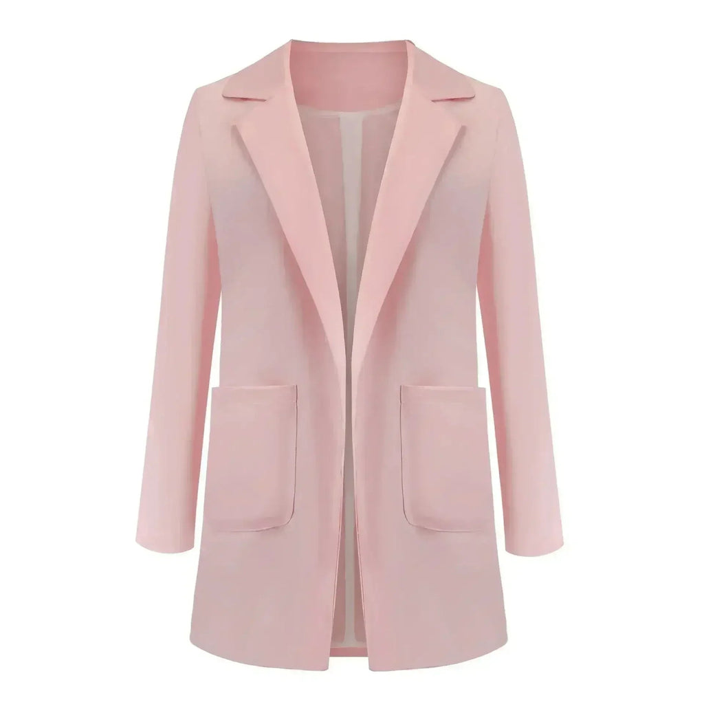 Automne Femmes Décontracté Blazers Ajustés Veste Costume Mode Dame Bureau Costume