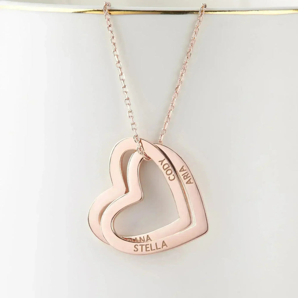 Collier pour maman, Bijoux prénoms enfants, Collier cœur avec prénom