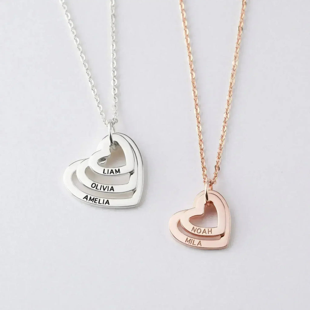 Collier Cœur Mamie, Bijoux Personnalisés pour Grand-mère, Collier Nana