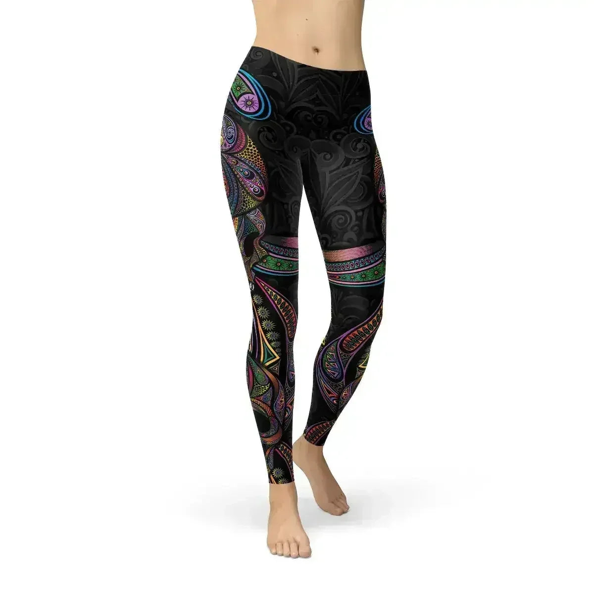 Legging tête de mort mexicaine pour femme