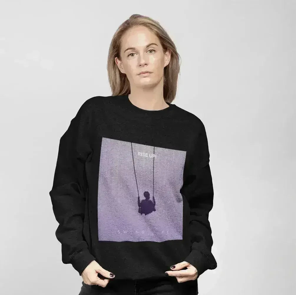 Sweat-shirt à logo violet - Haut ample et doux pour femme | Femstylo