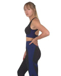 Soutien-gorge de sport sans coutures Trois - Noir et marine