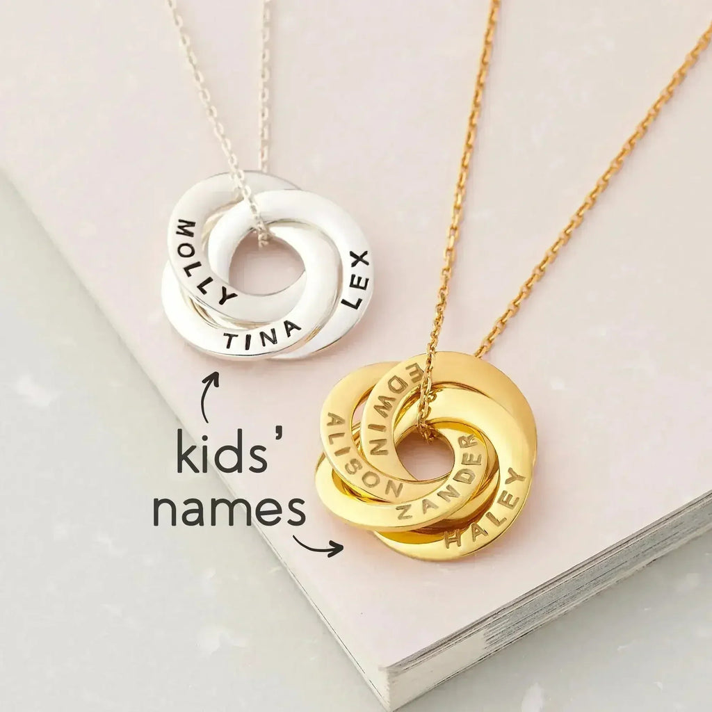 Bijoux personnalisés pour maman, Collier prénoms d'enfants, Collier pour mère
