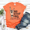 T-shirt Halloween "Bad Witch Vibes" - Coton de qualité supérieure