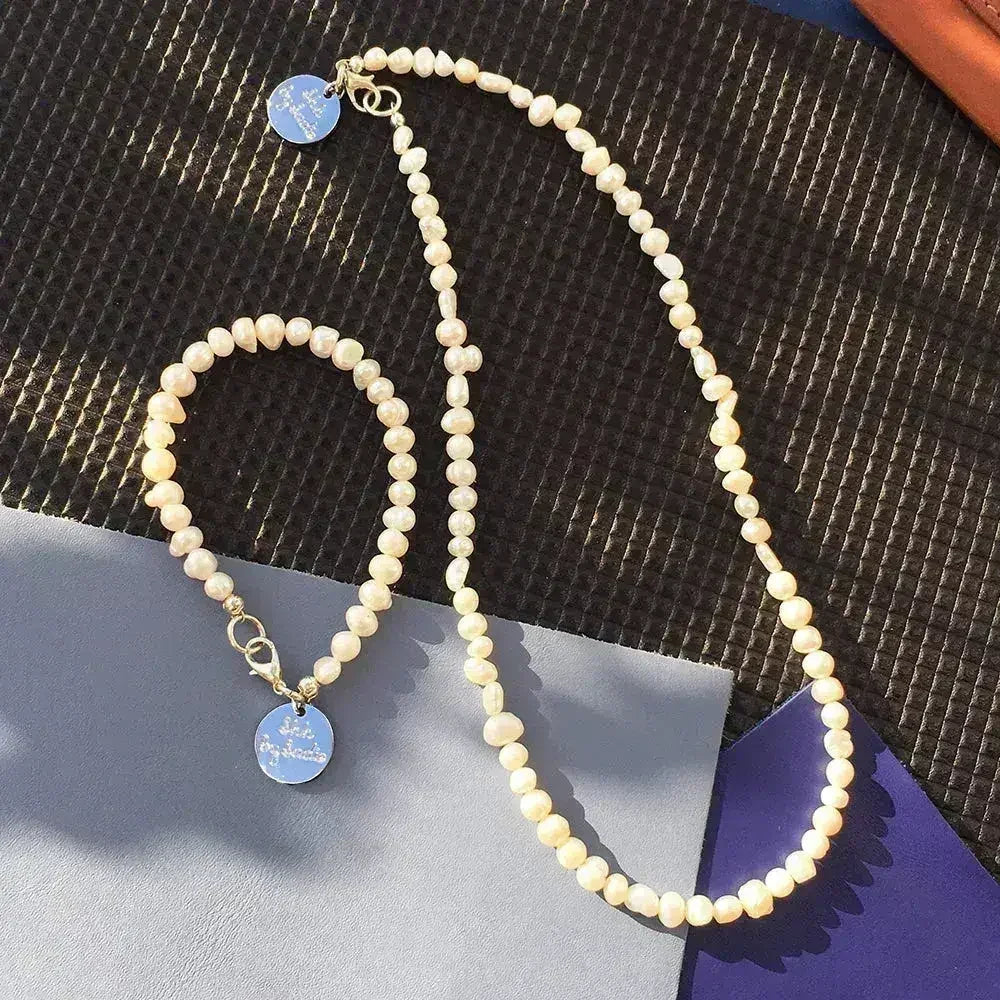 Collier fin Perle + Bracelet