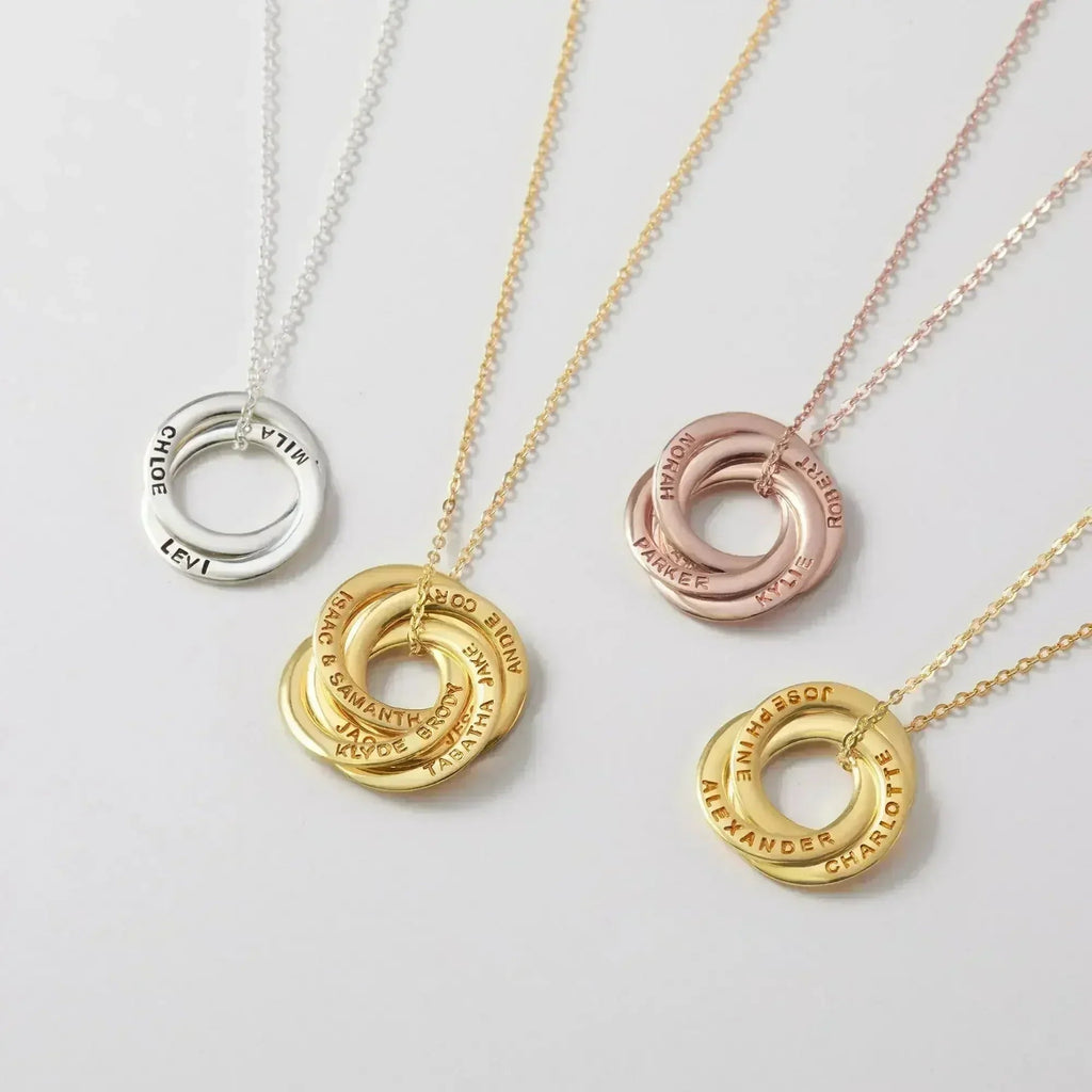 Collier prénom enfant, Cadeau personnalisé pour grand-mère, Collier de famille