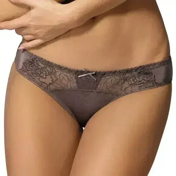 Culotte de bikini taille basse semi-transparente Gorteks Pamela Blanc