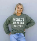 Sweat-shirt « Meilleure sœur du monde (à peu près) »