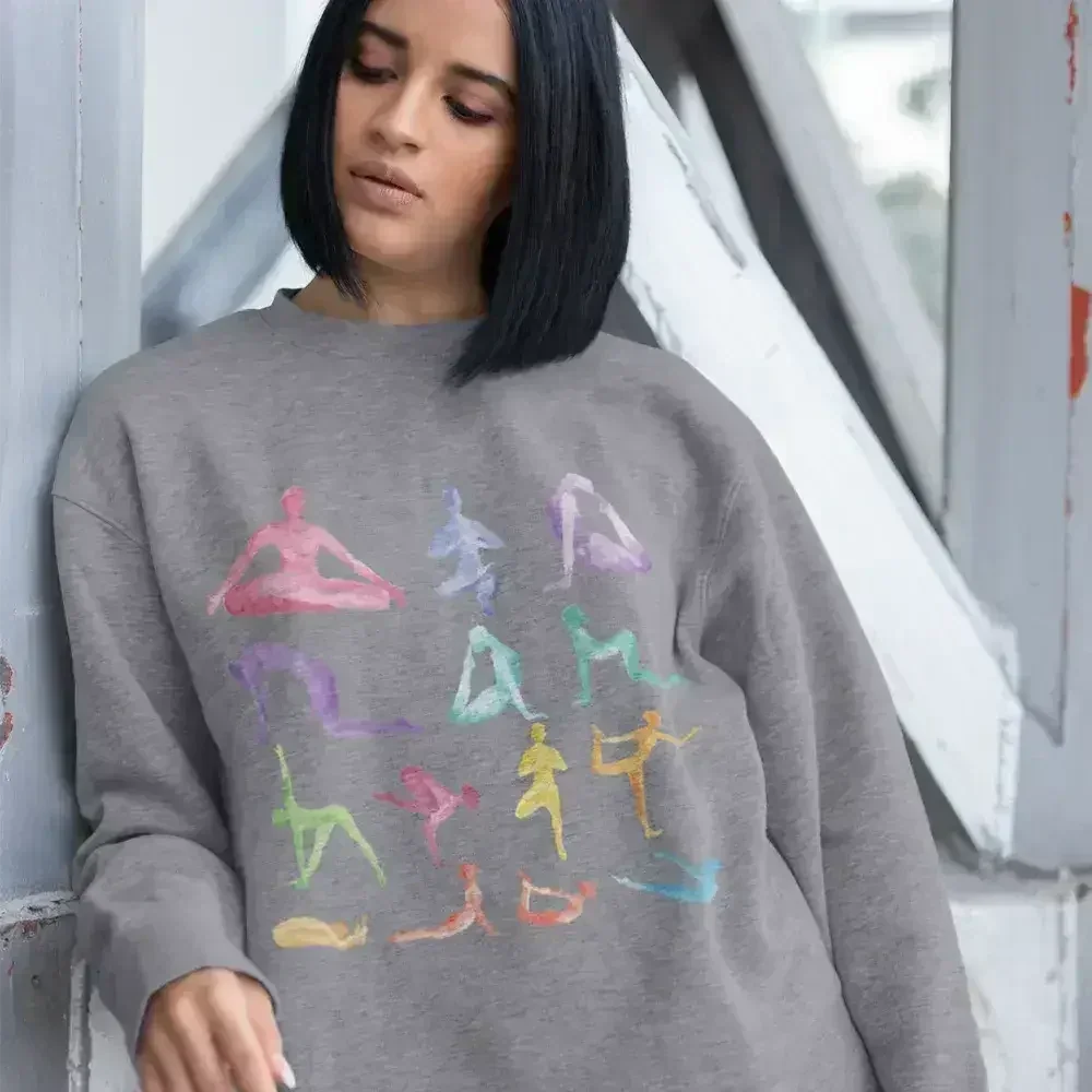 Sweat-shirt col rond coupe ample - Essentiel Yoga & Détente | Femstylo