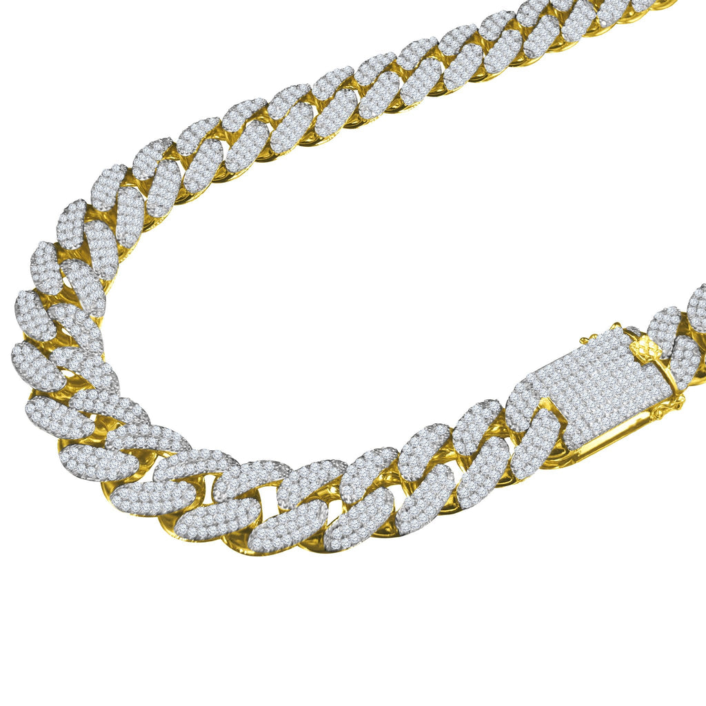 Chaîne cubaine STALLION Or 18MM CZ | 961552