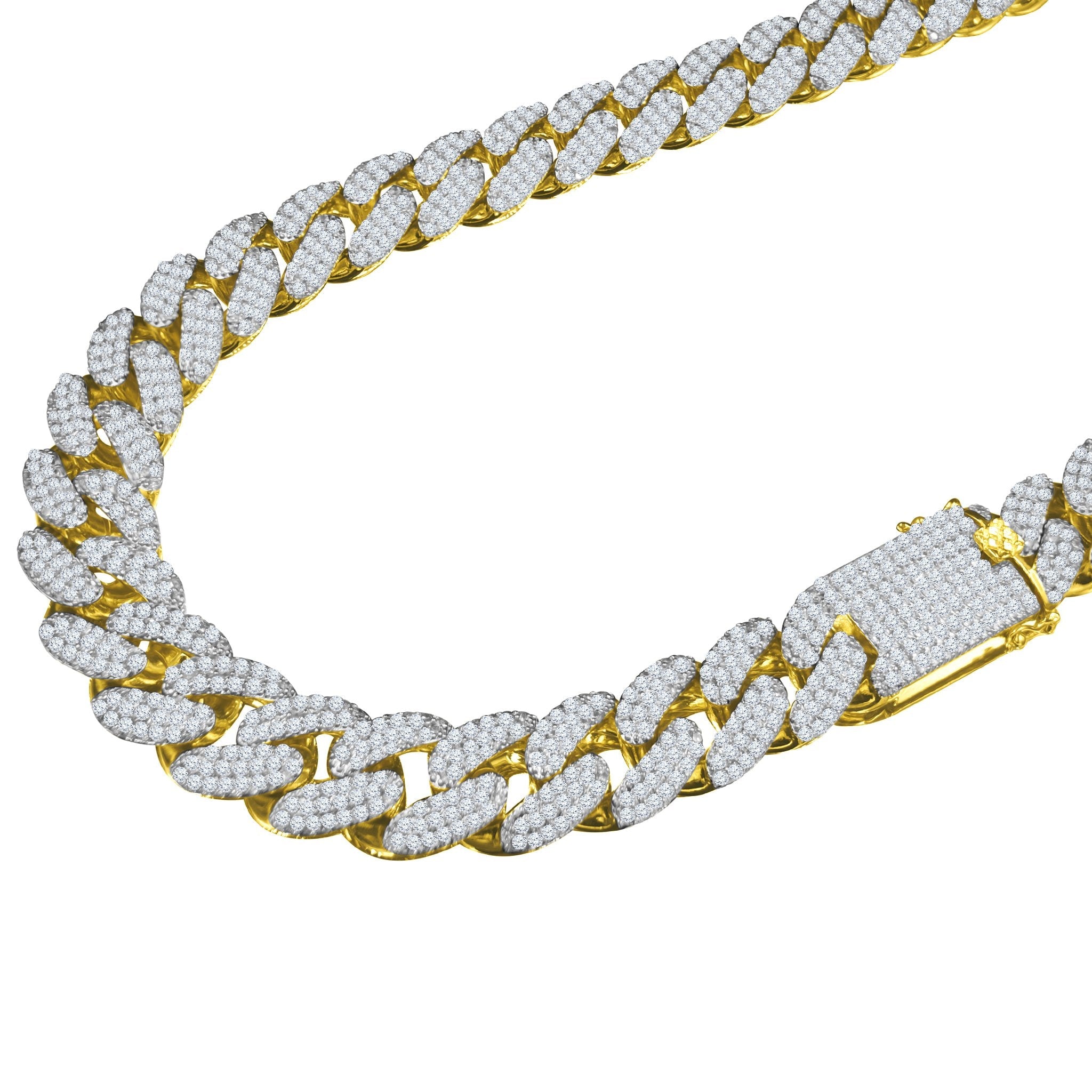 Chaîne cubaine STALLION Or 18MM CZ | 961552