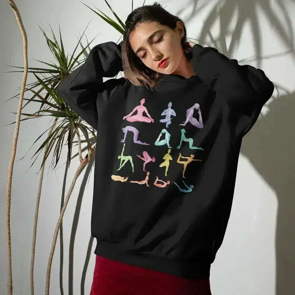 Sweat-shirt col rond coupe ample - Essentiel Yoga & Détente | Femstylo
