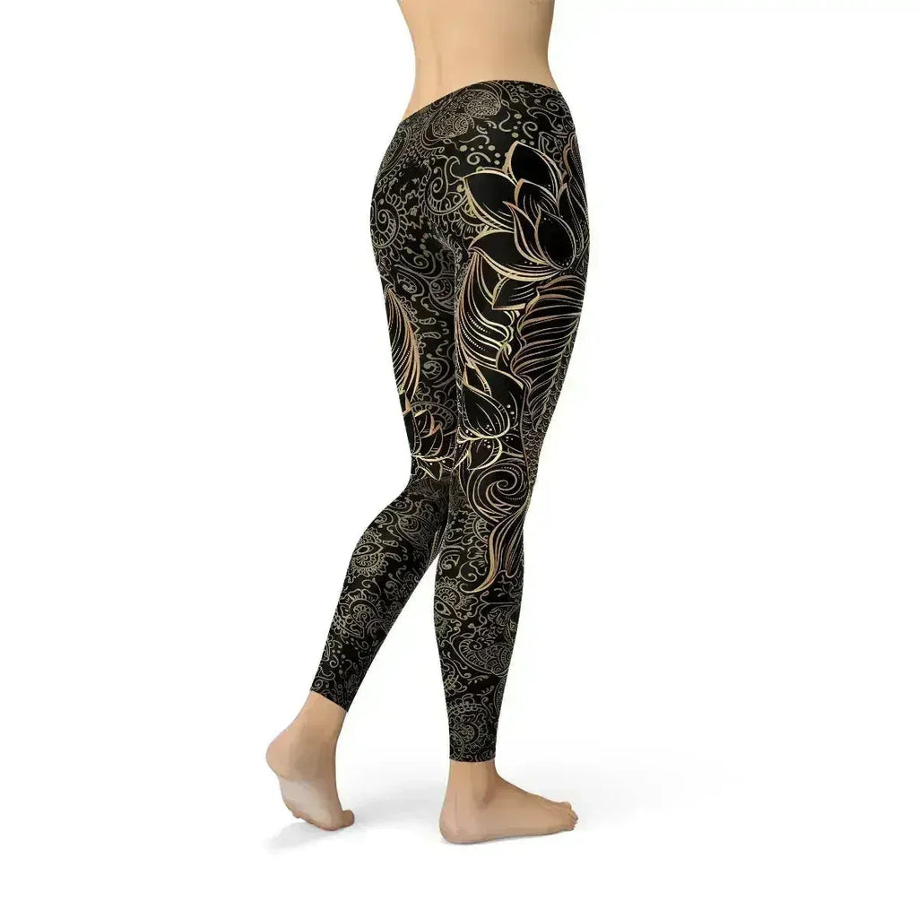 Leggings noirs femme Carpe Koï