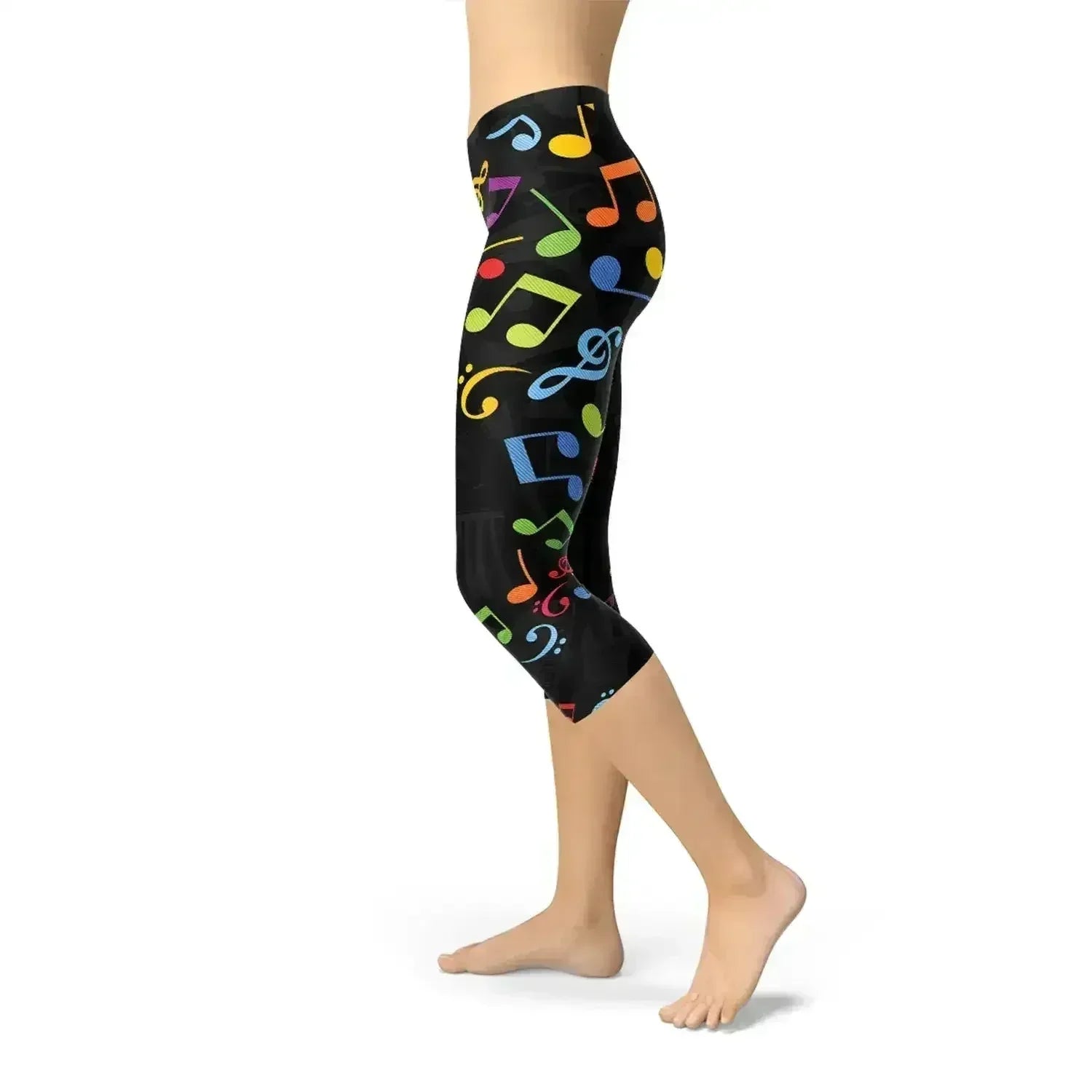 Legging Capri Musical Coloré pour Femme