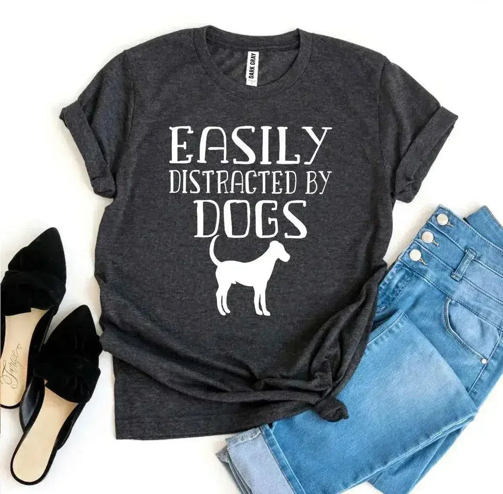T-shirt Facilement Distrait(e) Par Les Chiens