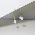 Créoles blanches durables Emma | Boucles d'oreilles recyclées en or laminé -femstylo