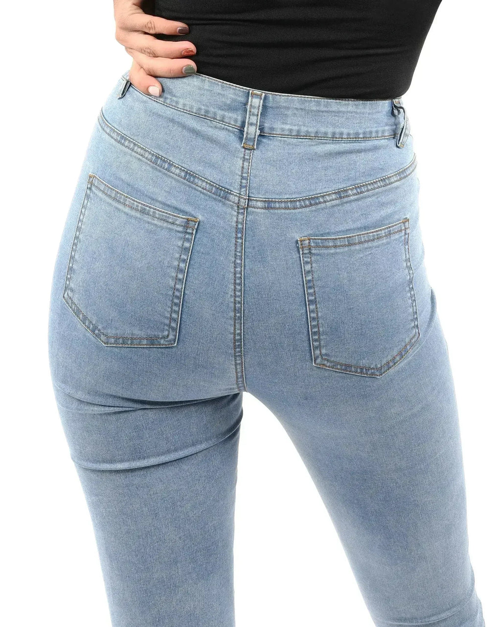 Jean court skinny Dabney - Denim déchiré | Femstylo