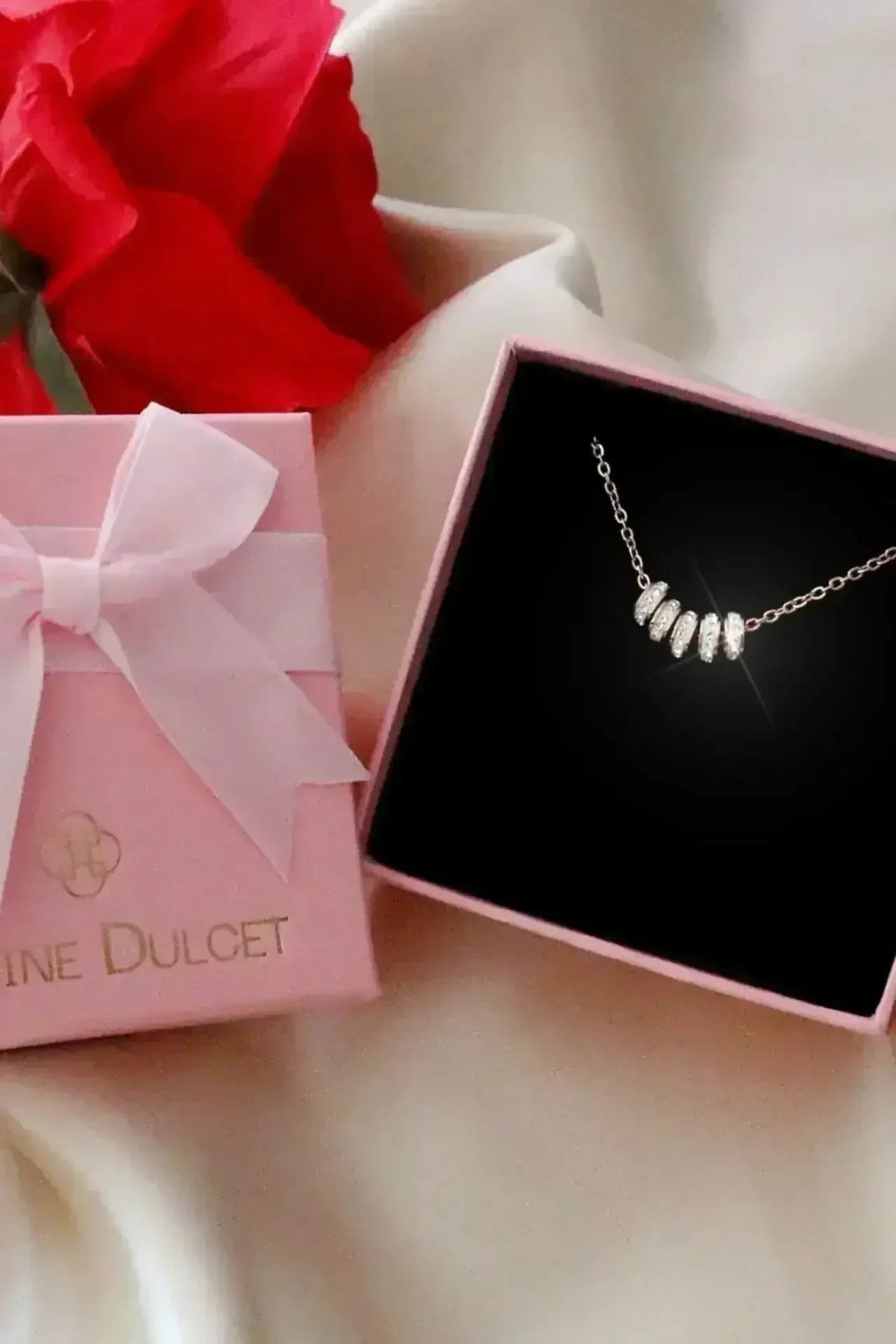 Boucles d'oreilles créoles tournesol – Or rose 18 carats et oxyde de zirconium | Femstylo