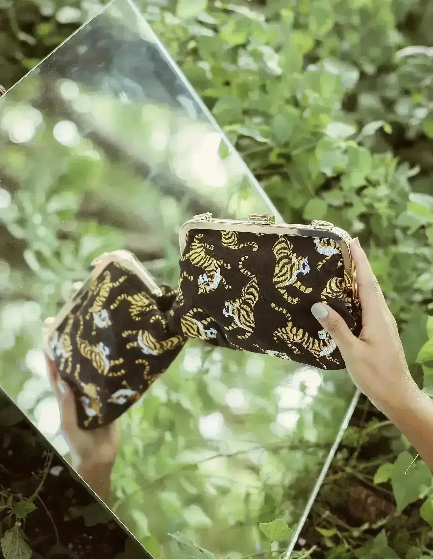 Pochette Tigre de Sumatra, Noir