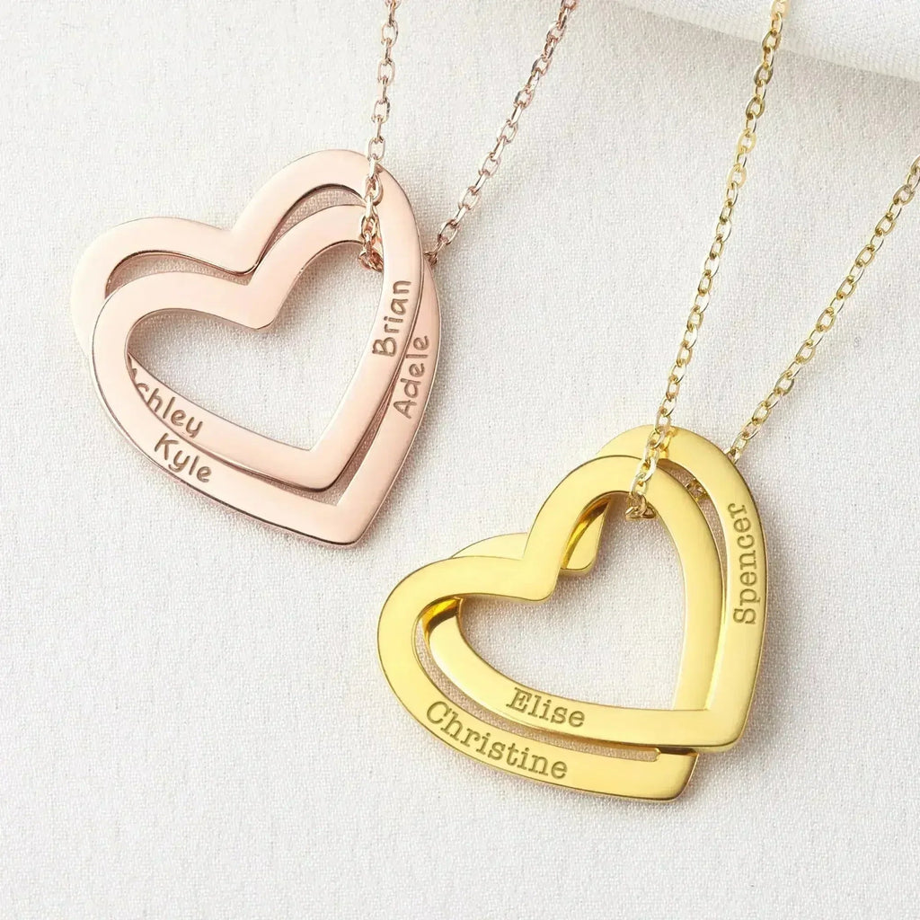 Collier pour maman, Bijoux prénoms enfants, Collier cœur avec prénom