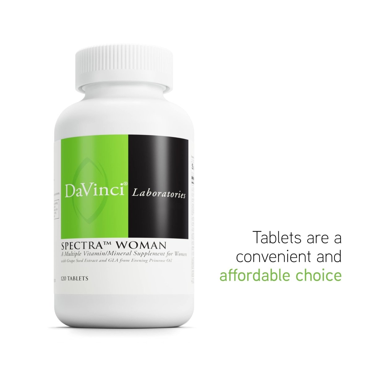 DaVinci Laboratories - Spectra Femme, Multivitamine pour femmes avec fer et enzymes digestives, 120 gélules