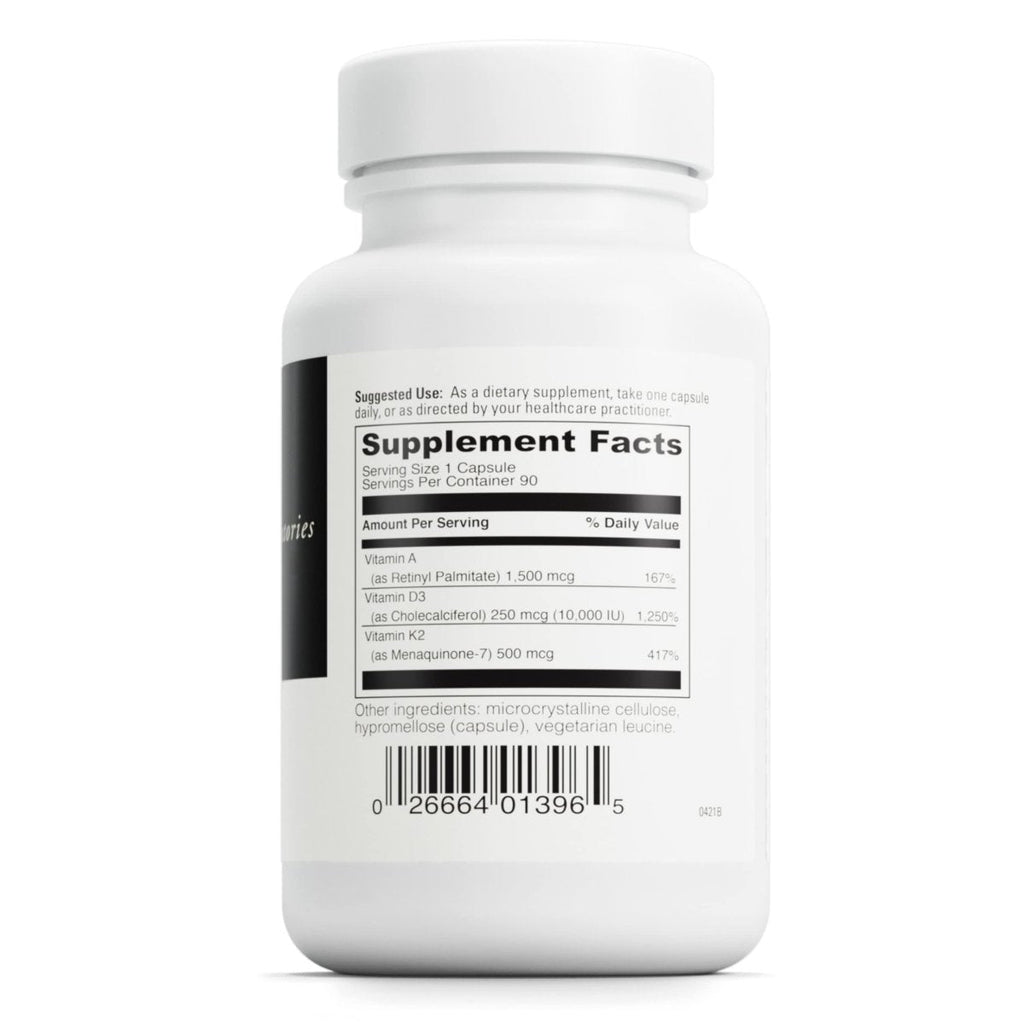 DaVinci Labs ADK 10 - With Vitamin A, Vitamin D3 10,000 IU and Vitamin K2 - Gluten-Free - 90 Vegetarian Capsules