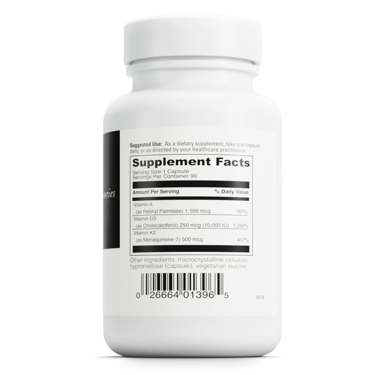 DaVinci Labs ADK 10 - With Vitamin A, Vitamin D3 10,000 IU and Vitamin K2 - Gluten-Free - 90 Vegetarian Capsules