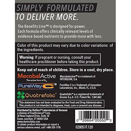 DaVinci Labs Adrenal Benefits, 120 gélules