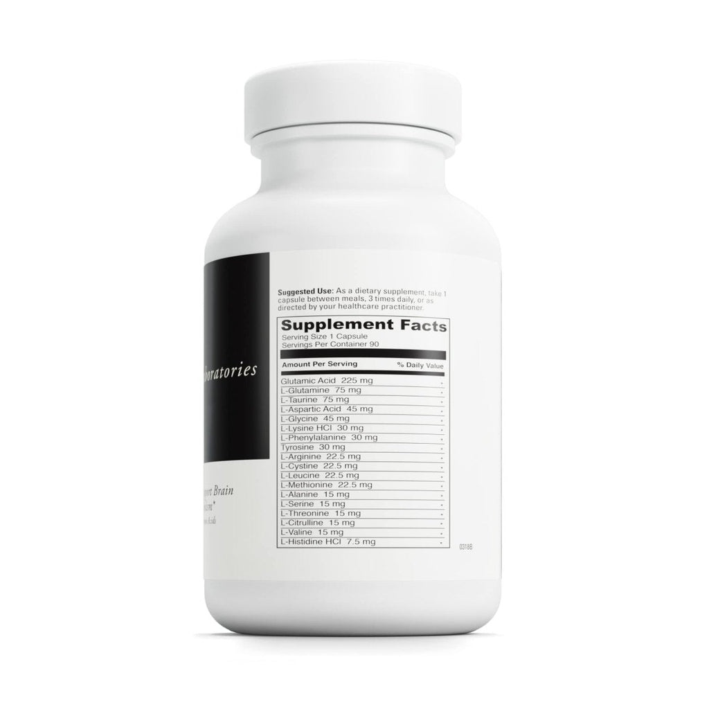 DAVINCI Labs Amino 21 - Complément alimentaire d'acides aminés avec L-Glutamine, L-Lysine HCl, Tyrosine, L-Arginine et plus - Sans gluten - 90 capsules, 750 mg