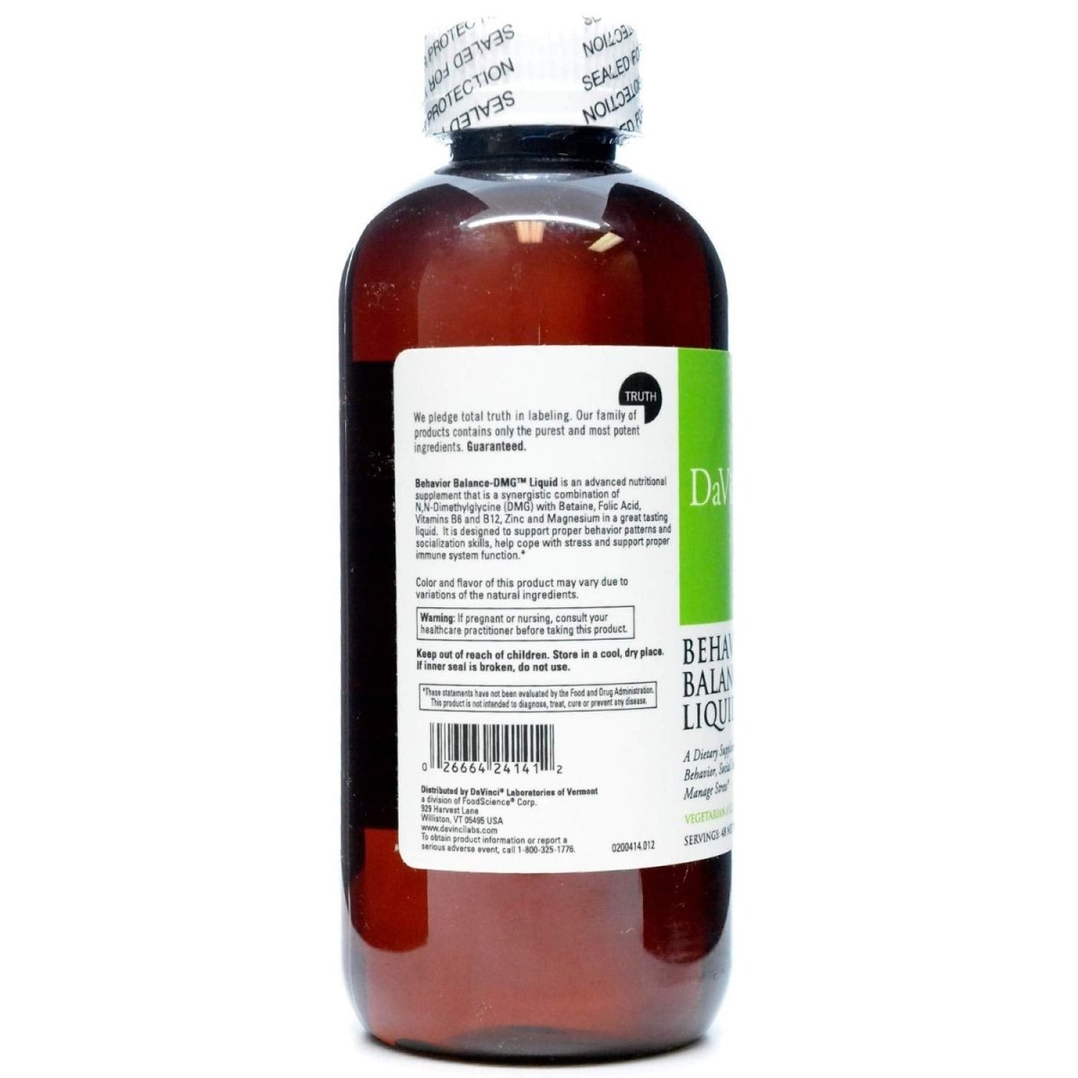 Davinci Labs - Behavior Balance-DMG Liquide 355 ml