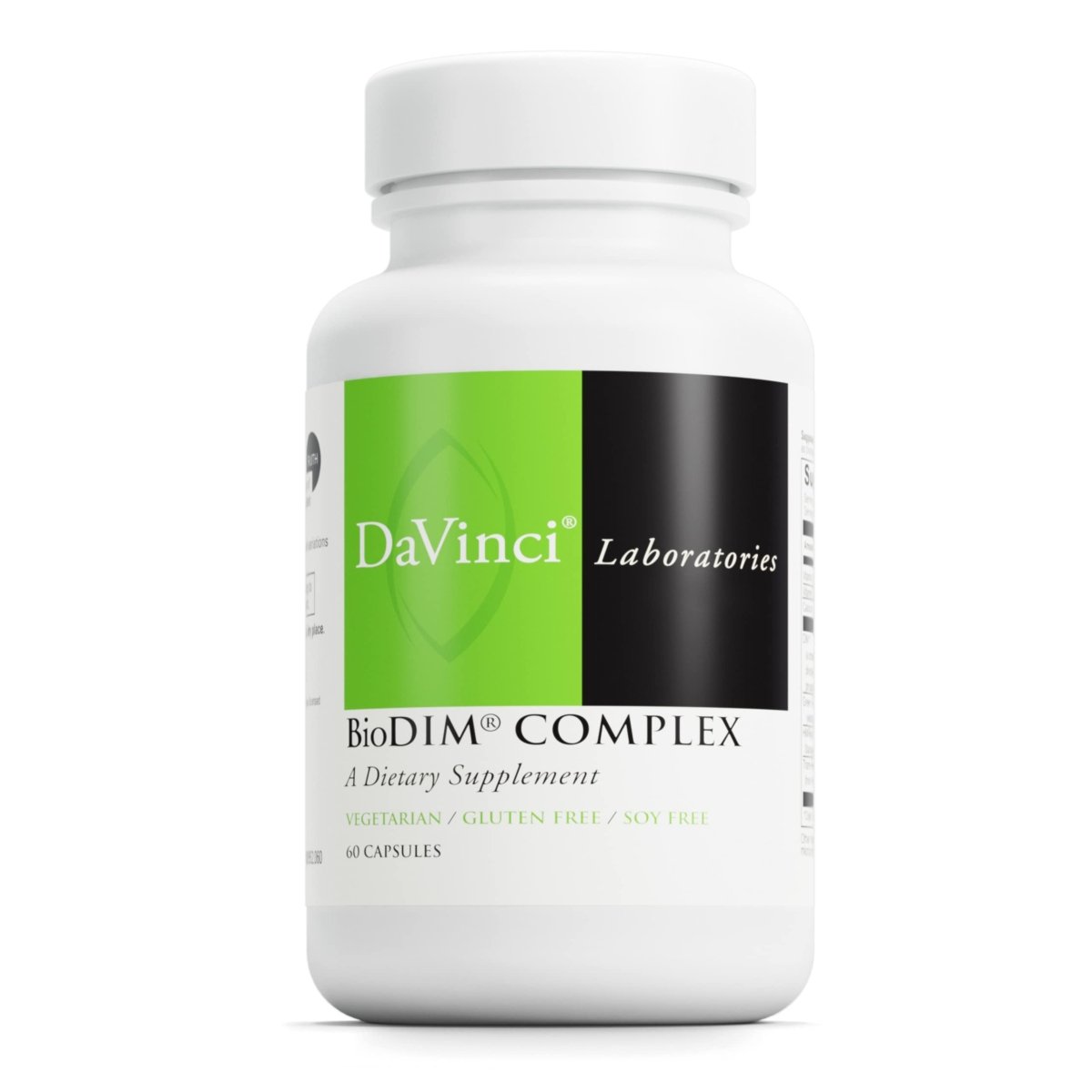 DaVinci Labs BioDIM Complex - Supplément Antioxydant pour Soutenir la Santé Cellulaire et l'Équilibre Hormonal chez la Femme et l'Homme - Sans Gluten - 60 Gélules Végétariennes
