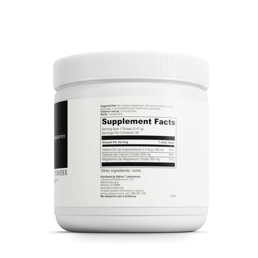 DaVinci Labs Cal-Mag Citrate Powder - Vegetarian - Gluten-Free - 30 Servings