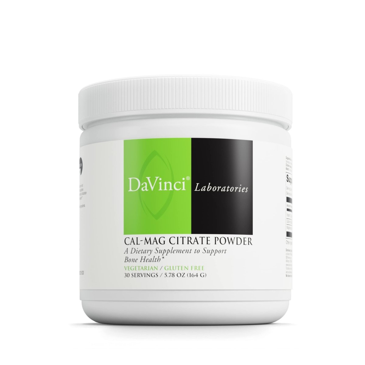 DaVinci Labs Cal-Mag Citrate Powder - Vegetarian - Gluten-Free - 30 Servings