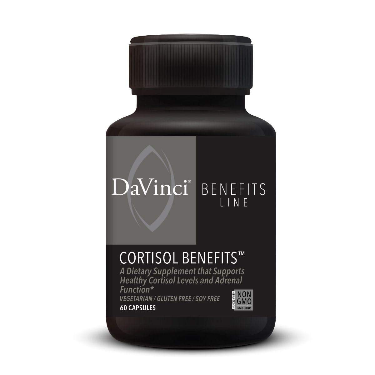 Bienfaits du Cortisol DaVinci Labs - Sans gluten - 60 gélules végétariennes