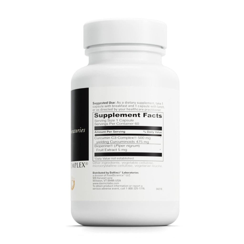 Davinci Labs Curcumine C3 Complexe 500 mg 60 Gélules Végétales