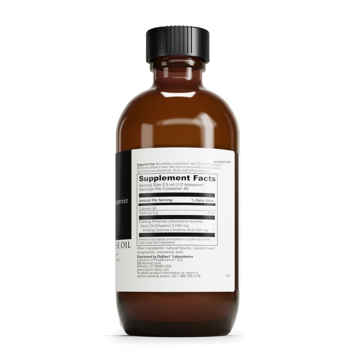 DAVINCI Labs Onagre - Sans Gluten - 120 ml, 48 portions