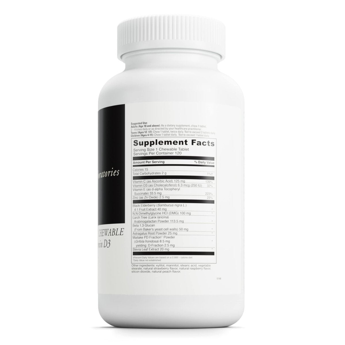 Davinci Labs Immuno-DMG Chewable with Elderberry and Vitamin D3 - 120 Chewable Tablets
