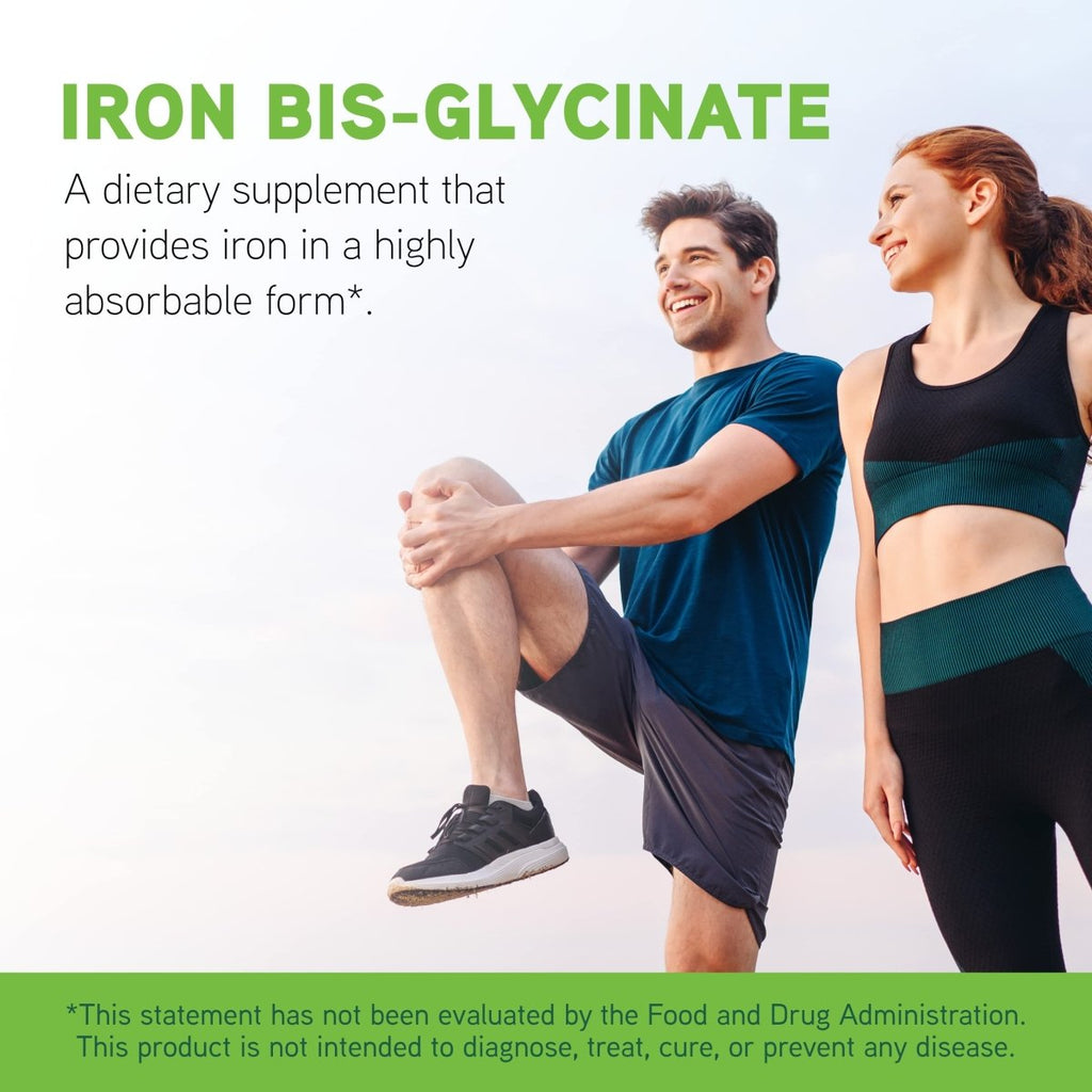 DaVinci Labs Fer Bisglycinate - Supplément de fer pour femmes ou hommes - Sans gluten - 60 gélules végétariennes