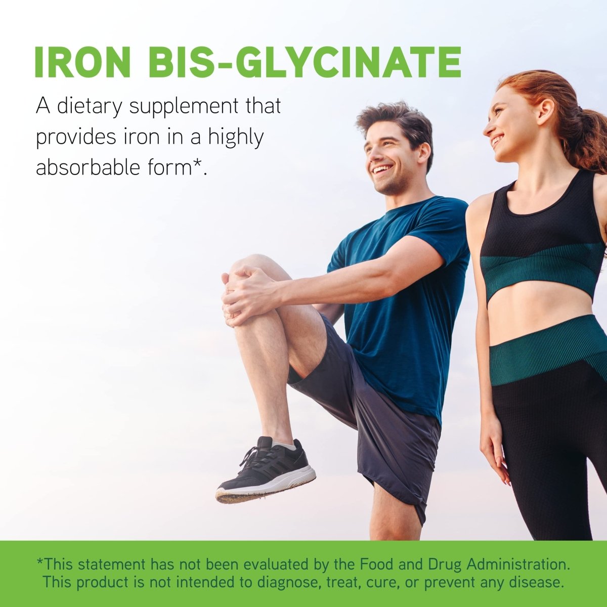 DaVinci Labs Fer Bisglycinate - Supplément de fer pour femmes ou hommes - Sans gluten - 60 gélules végétariennes