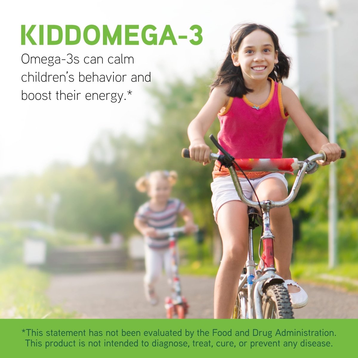 DAVINCI Labs kiddOmega-3 - Liquid Omega-3 Supplement for Kids - Cherry Orange Flavor - 200mL