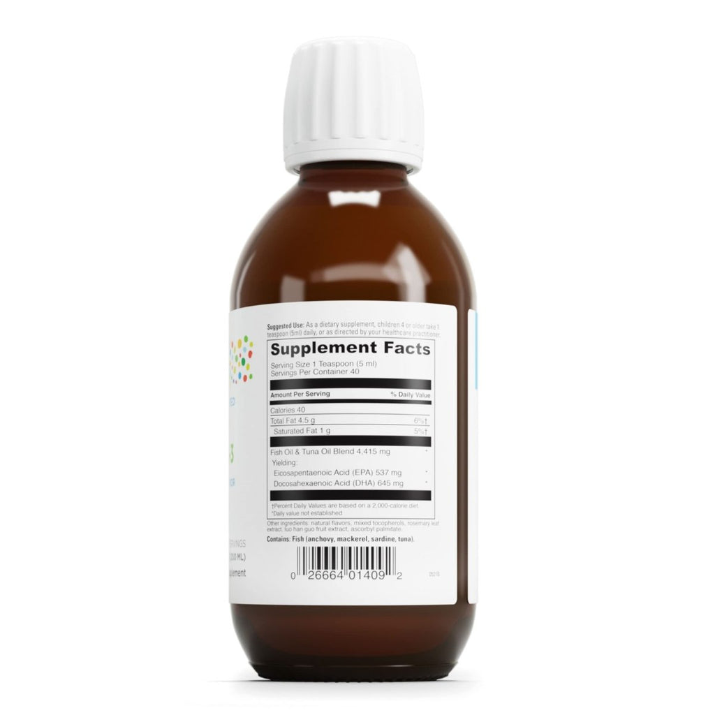 DAVINCI Labs kiddOmega-3 - Liquid Omega-3 Supplement for Kids - Cherry Orange Flavor - 200mL