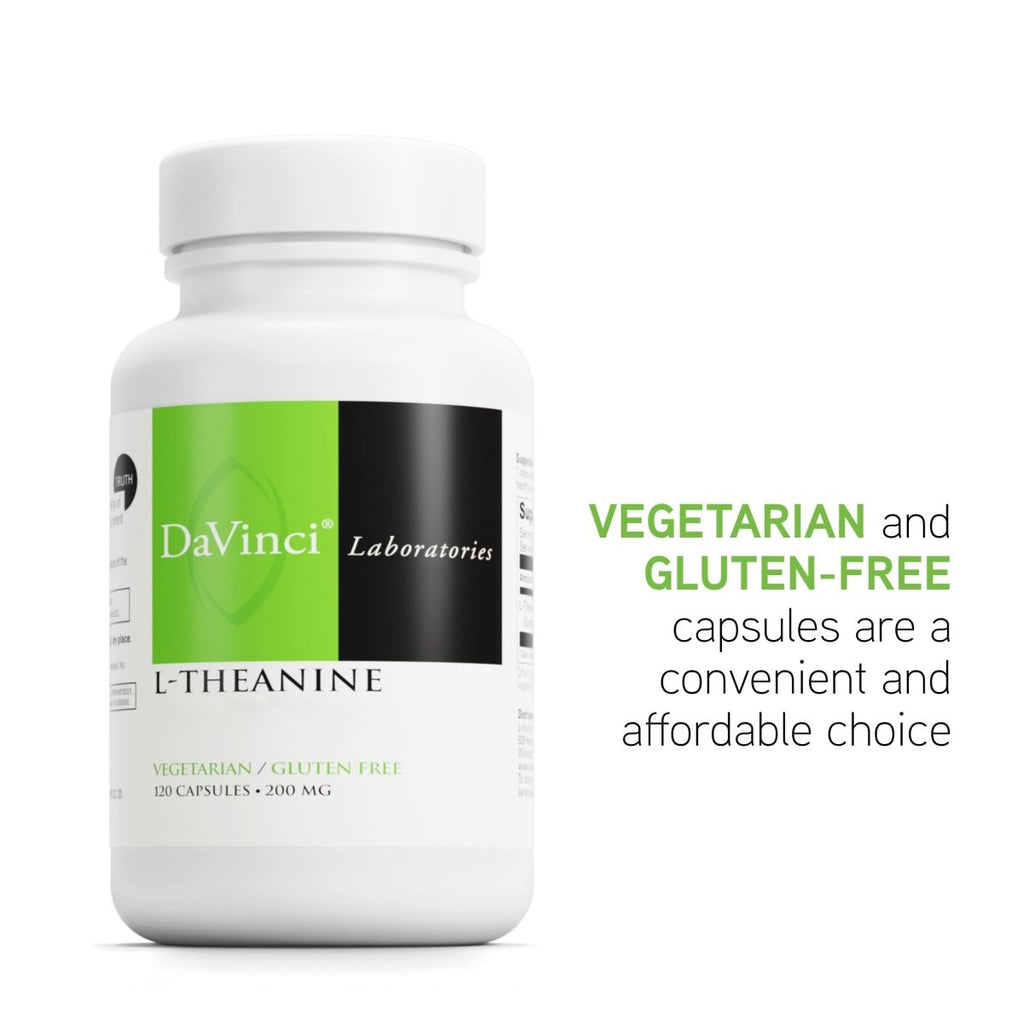 DAVINCI Labs L-Theanine - with 200 mg L-Theanine per Serving - 120 Vegetarian Capsules
