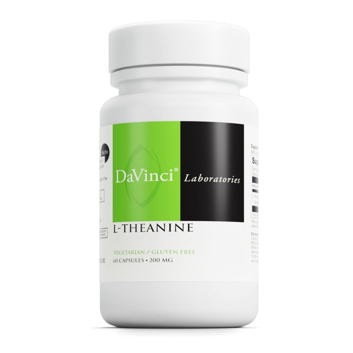 DAVINCI Labs L-Théanine - avec 200 mg de L-Théanine par portion - 60 capsules végétariennes