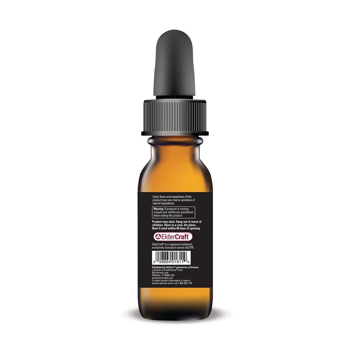 DAVINCI Labs Liposomal Elderberry - Immune Support Supplement for Healthy Lungs, Throat and Sinus - Gluten-Free - Vegetarian - 30 ml, 15 Servings
