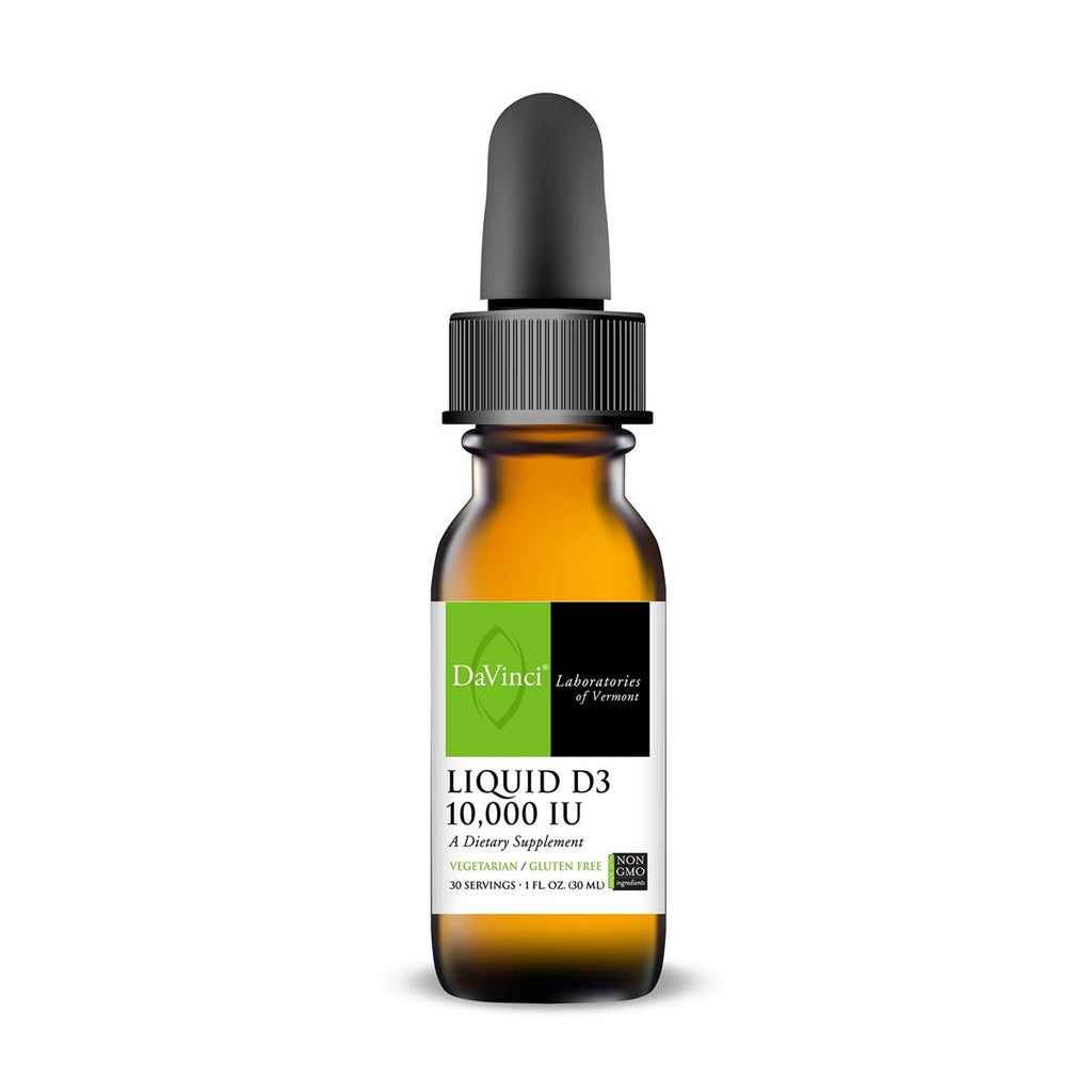 DAVINCI Labs Liquid Vitamin D3 10,000 IU - with Vitamin D3 10,000 IU - Gluten-Free - Vegetarian - 30 ml